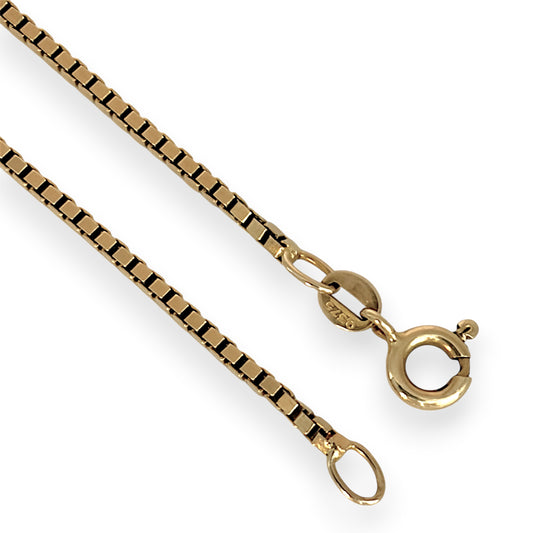 NZGD | 9ct Gold Auric Ember Box‑Link 76cm Chain
