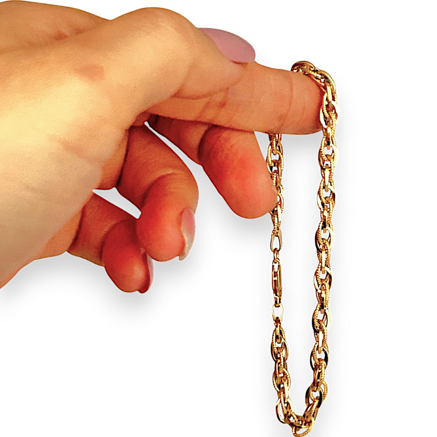 GOLD DEAL | 18K Gold Overlapping Oval Link Bracelet Length 19cm