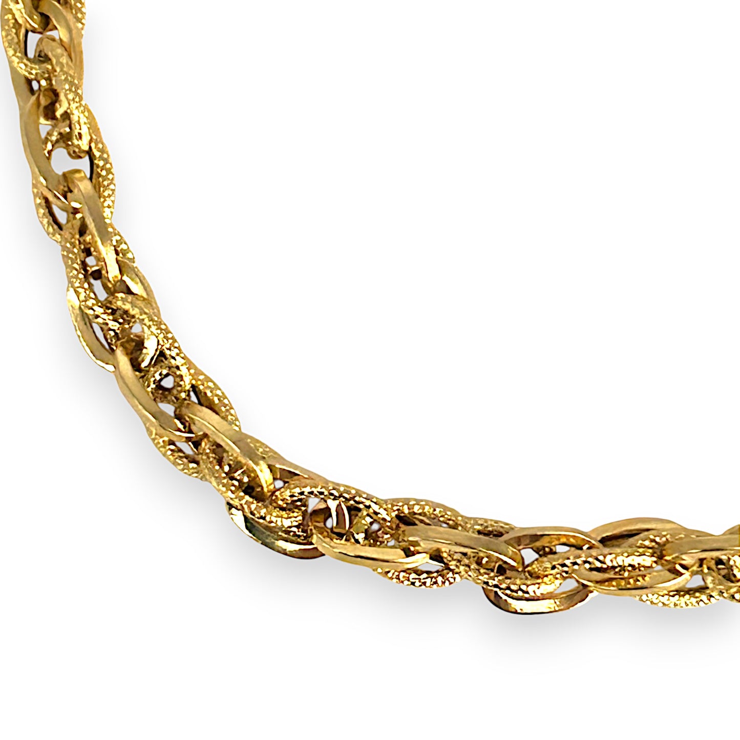 GOLD DEAL | 18K Gold Overlapping Oval Link Bracelet Length 19cm