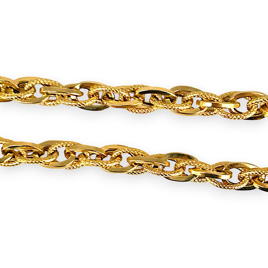 GOLD DEAL | 18K Gold Overlapping Oval Link Bracelet Length 19cm