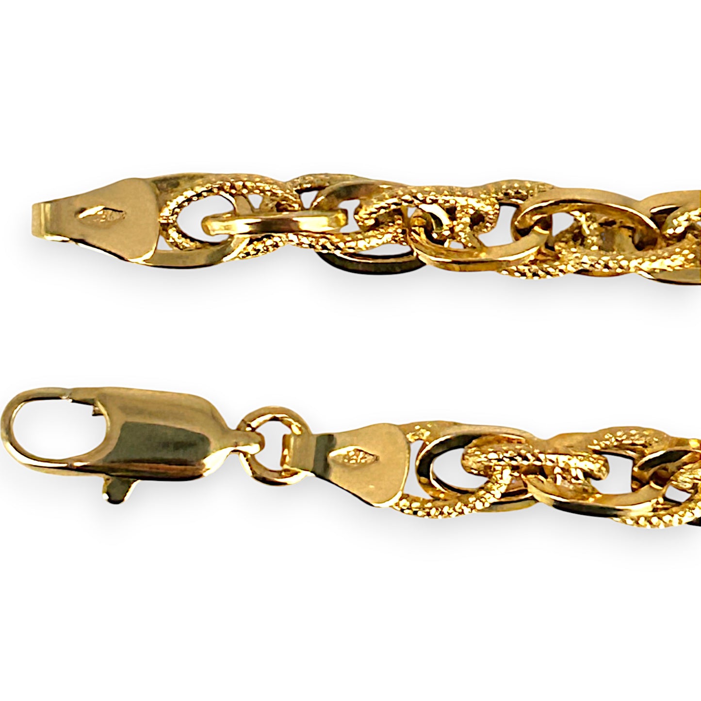 GOLD DEAL | 18K Gold Overlapping Oval Link Bracelet Length 19cm