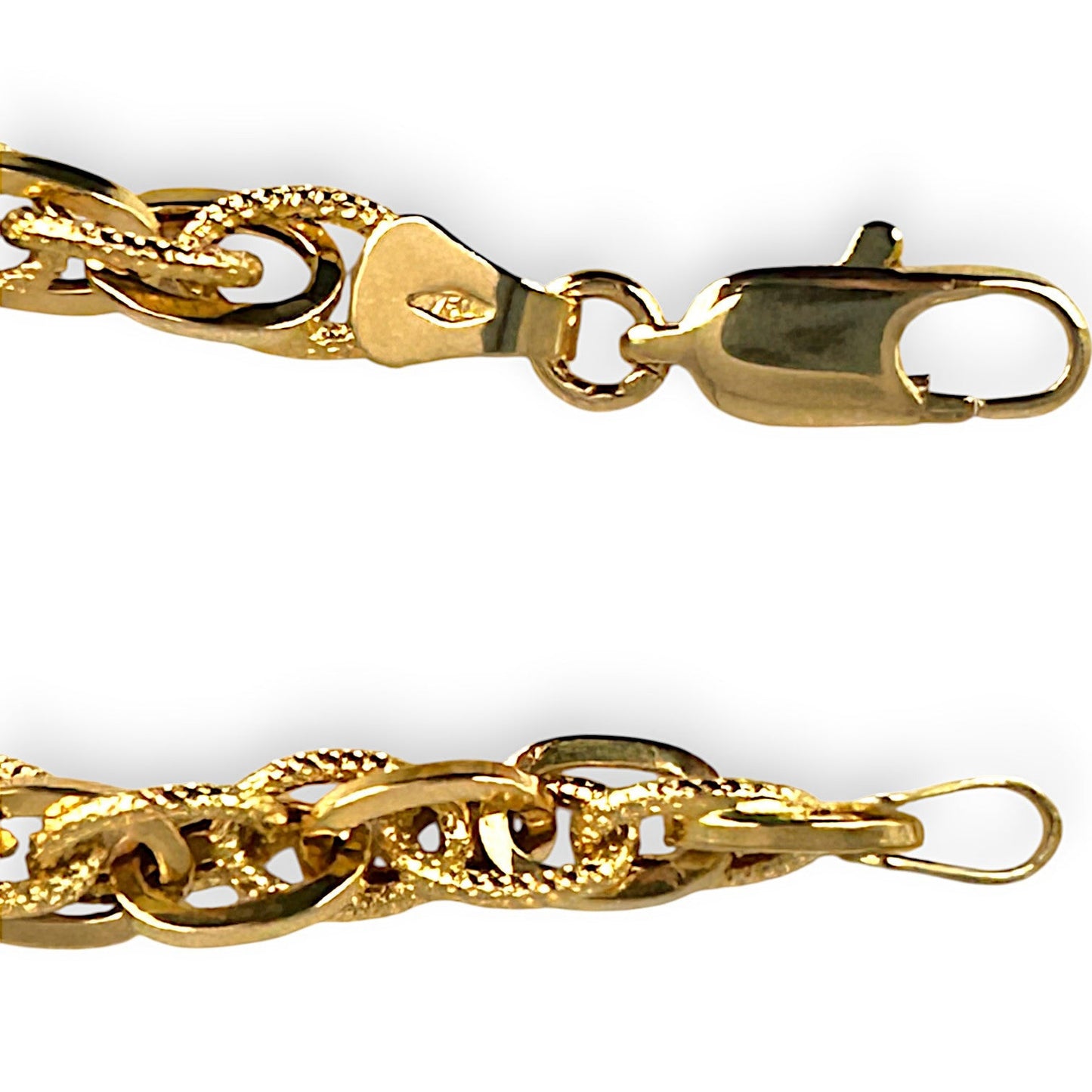 GOLD DEAL | 18K Gold Overlapping Oval Link Bracelet Length 19cm