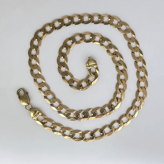 XMAS DEAL | 9kt Gold Empire Flat Curb Chain Valuation $12,100