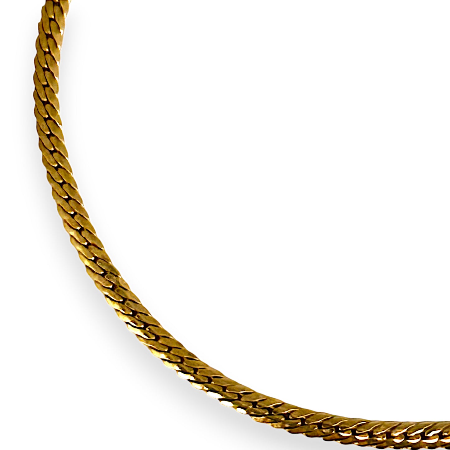 GOLD DEAL | 18K Gold Snake Herringbone Lightweight Bracelet Length 19cm