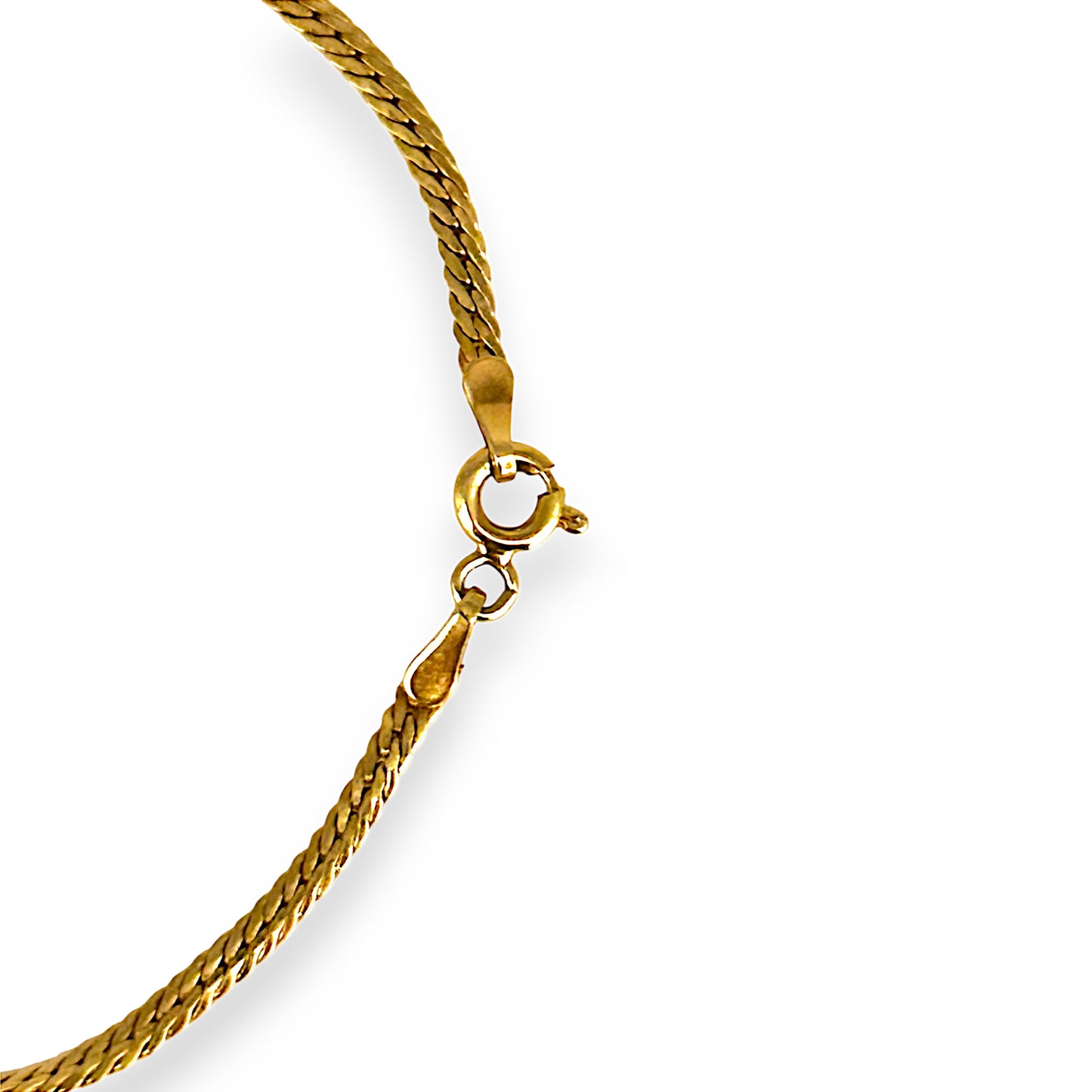 GOLD DEAL | 18K Gold Snake Herringbone Lightweight Bracelet Length 19cm