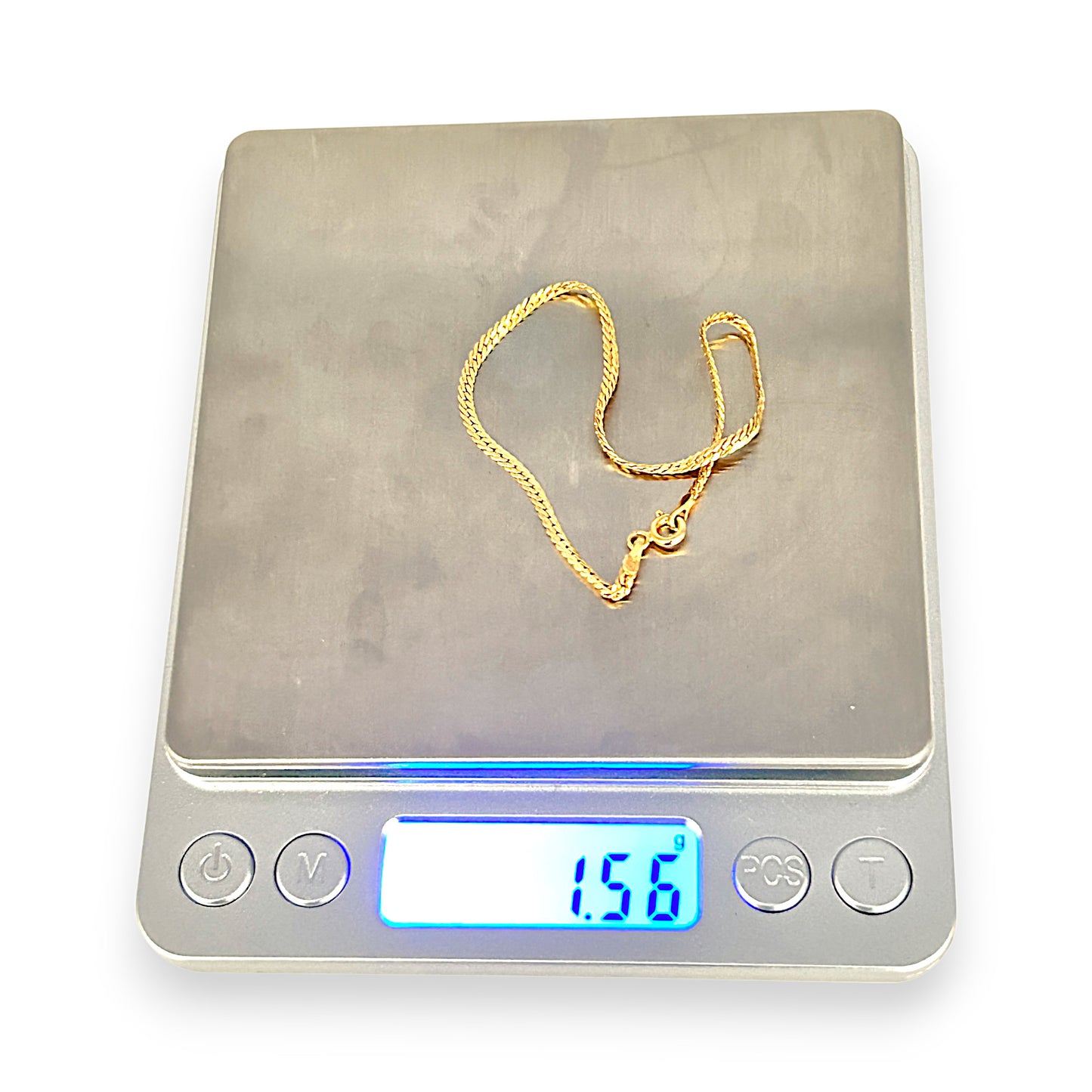 GOLD DEAL | 18K Gold Snake Herringbone Lightweight Bracelet Length 19cm