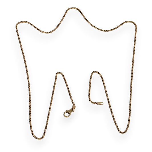 GOLD DEAL | 9ct Gold Honey‑Glow Box Weave Chain 59cm