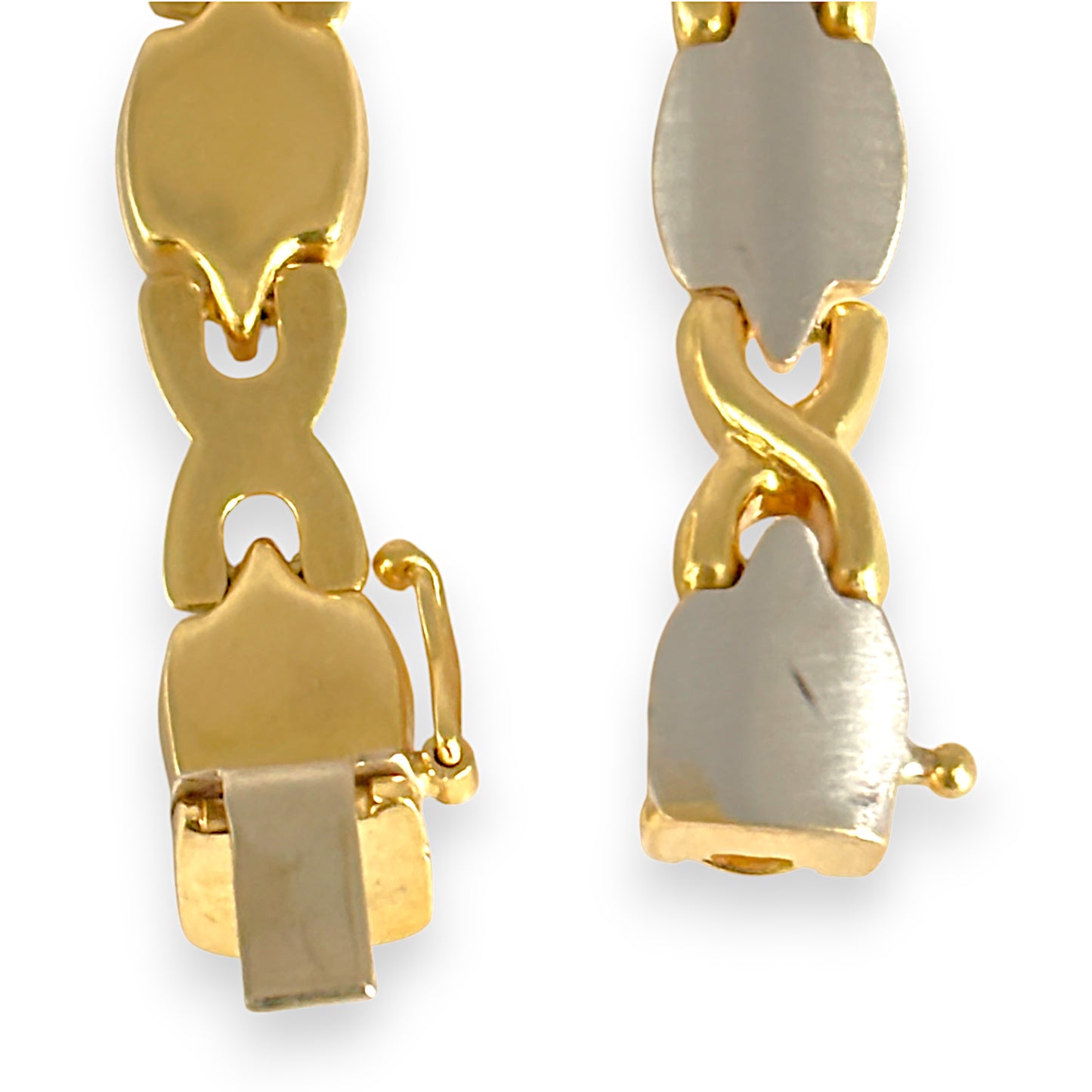 GOLD DEAL | FLASH SALE 18ct (18K) Gold Crossover Link Bracelet Length 19.75cm Valuation $6,050