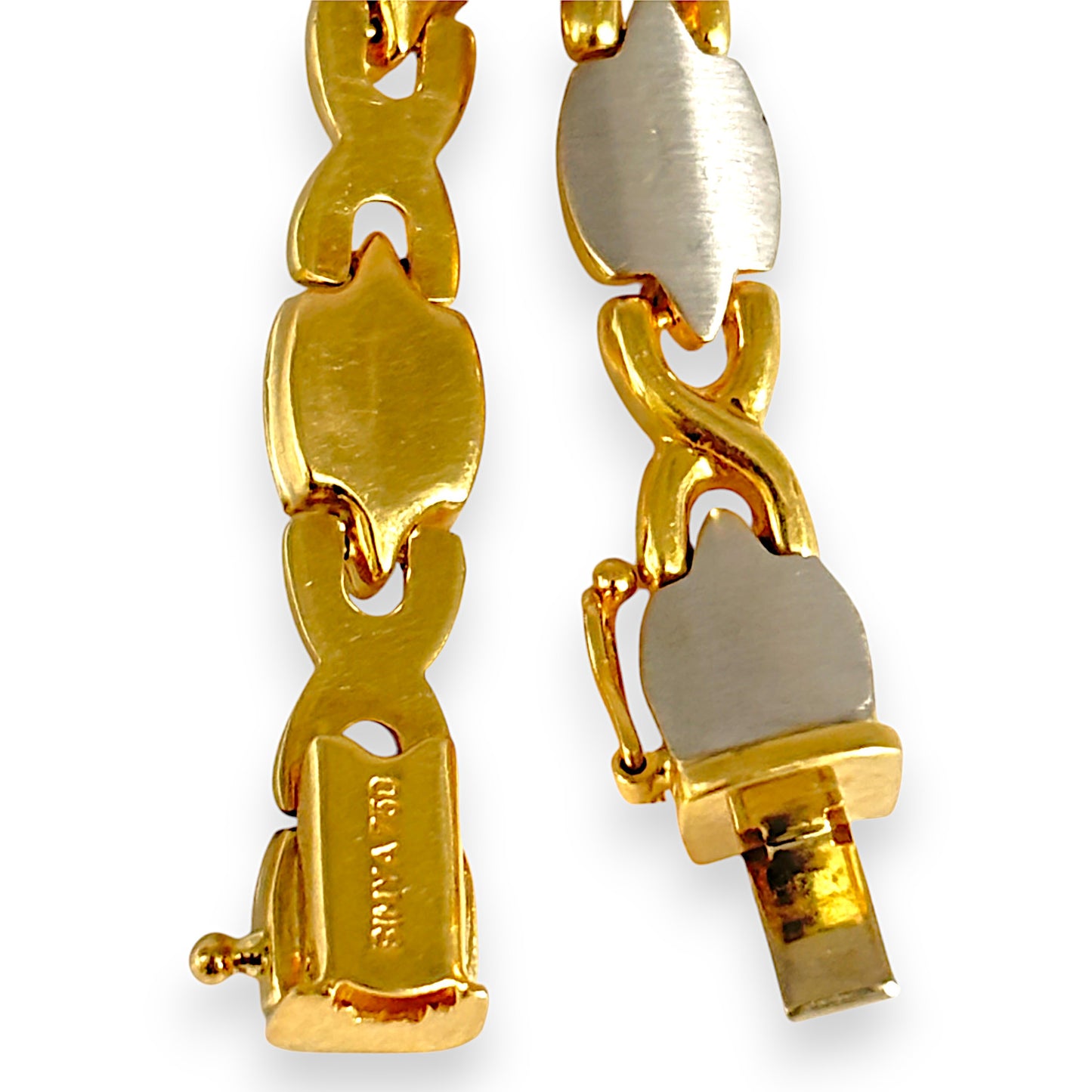 GOLD DEAL | FLASH SALE 18ct (18K) Gold Crossover Link Bracelet Length 19.75cm Valuation $6,050