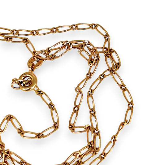 NZGD | 9ct Gold UNOAERRE Aurora 1x1 Fiagor Chain 50cm
