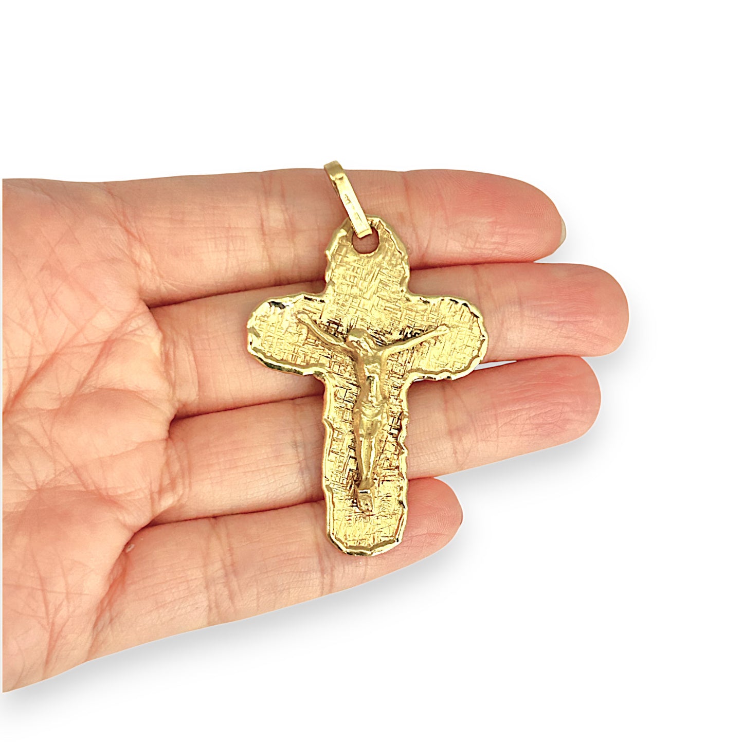 GOLD DEAL | 18ct (18K) Gold Vintage Crucifix Rare Cross Pendant
