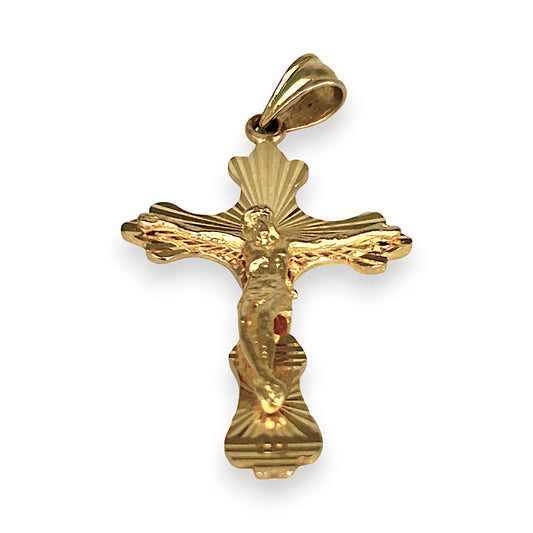 XMAS DEAL | 18kt Gold Orthodox Crucifix Cross Pendant