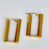 GOLD DEAL | 9kt Gold Rectangular Hoop Earrings by UNO AERRE