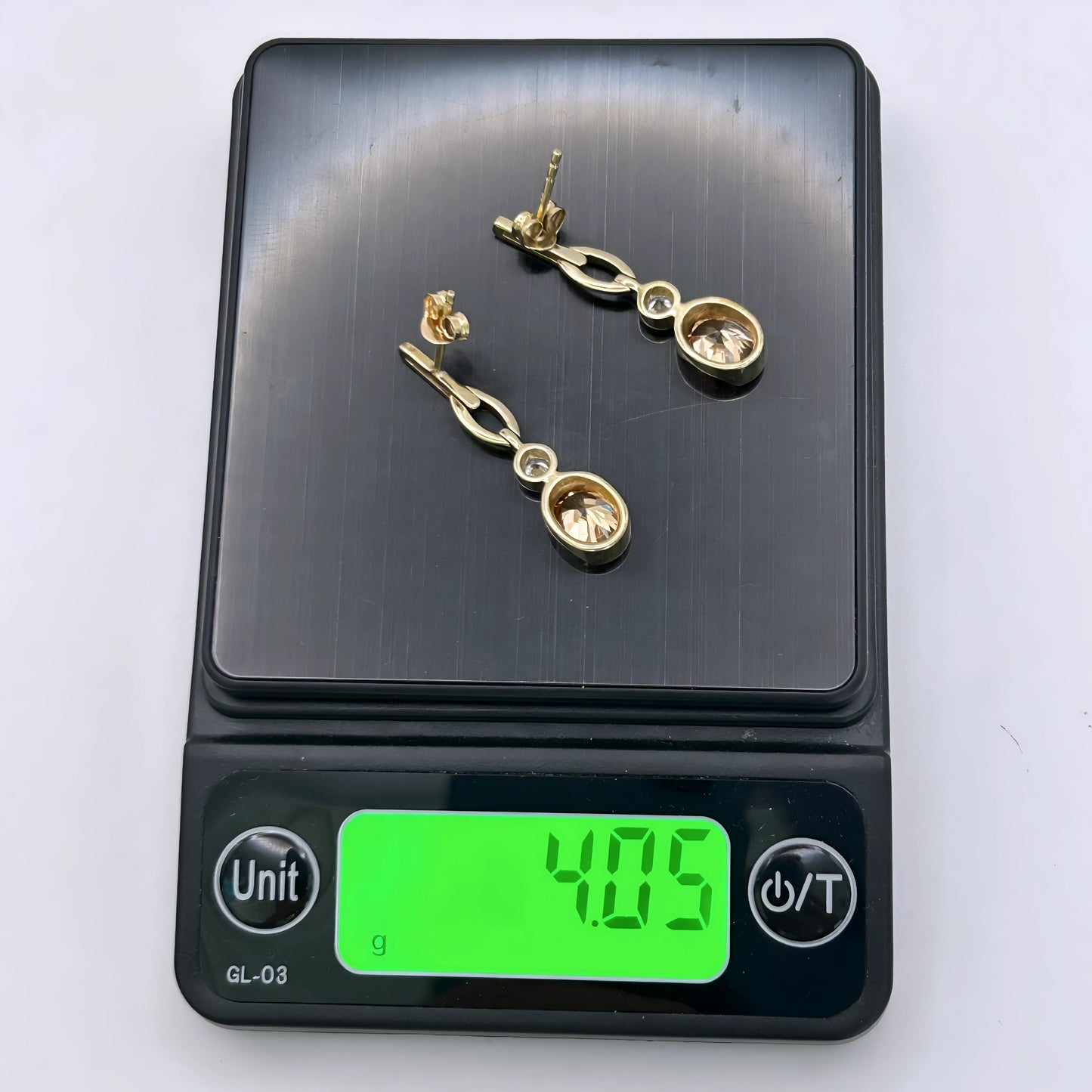 NZGD | 9ct Gold Golden Ember Drops Earrings-Refurbished