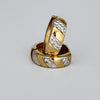 GOLD DEAL | 9kt Y/W Gold Luna Duet Huggies Earrings 15.00mm