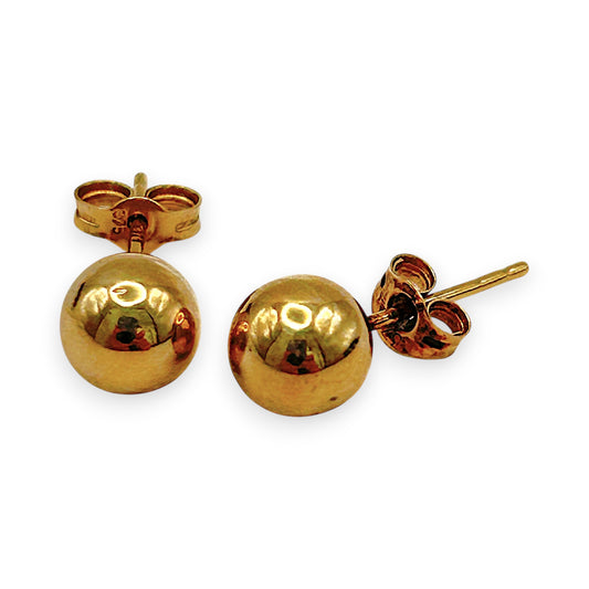 GOLD DEAL | 9kt Gold Classic Golden Globe Studs Earrings 5.8mm