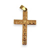GOLD DEAL | 18ct (18K) Gold Floral Motif Cross Flat Pendant