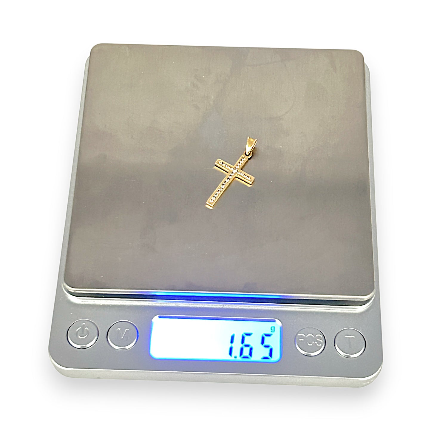 GOLD DEAL | 18ct (18K) Gold Cross Pendant with Diamond