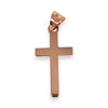 XMAS DEAL | 18kt Rose Gold Modest Flat Cross Pendant