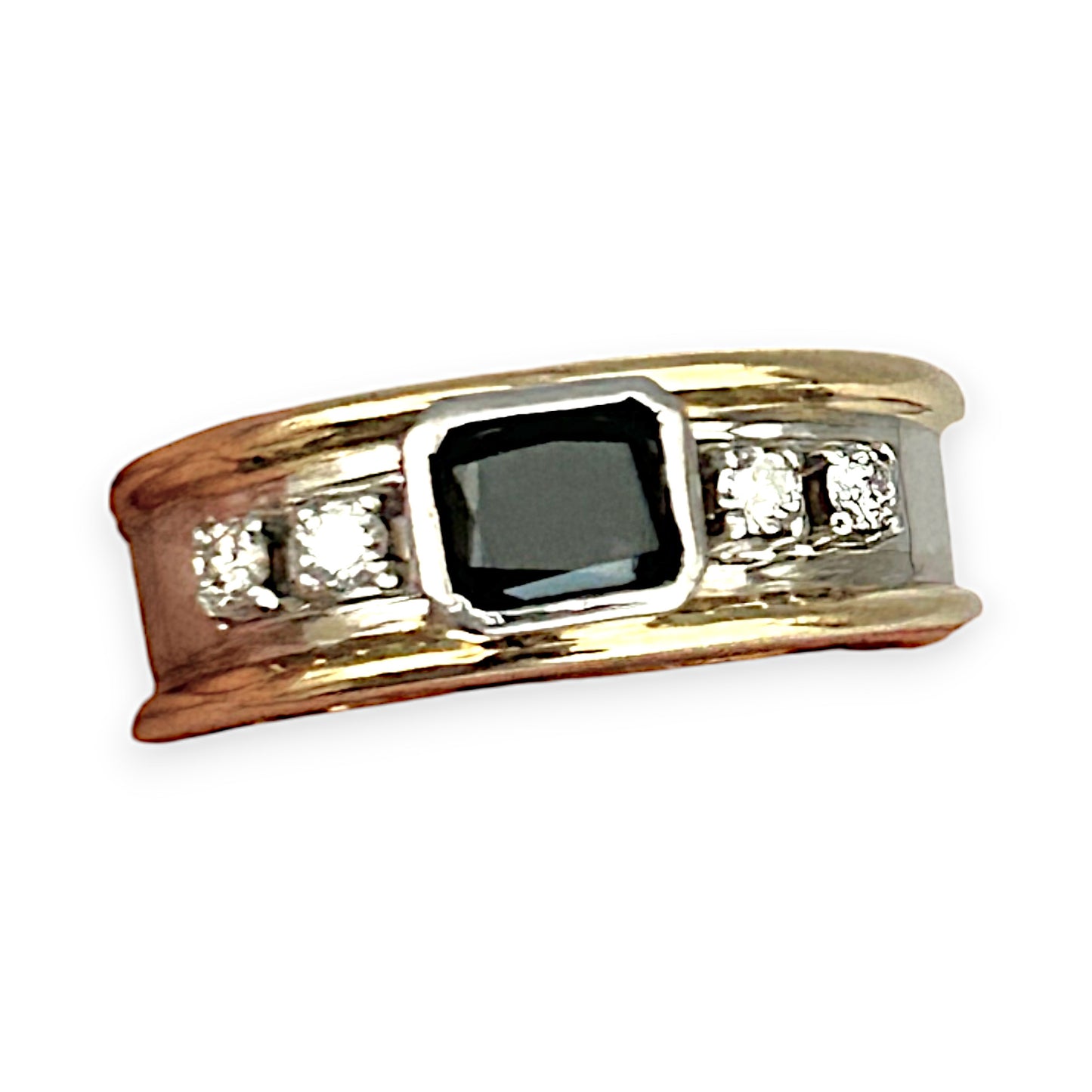 GOLD DEAL | FLASH SALE 18ct (18K) Y/W Gold 5 Stones, Sapphire & Diamonds Ring Valuation $8,850
