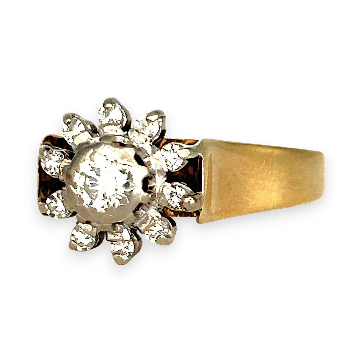 GOLD DEAL | FLASH SALE 18ct (18K) Gold Luxurious Diamond 0.29ct Cluster Ring Valuation $2,990