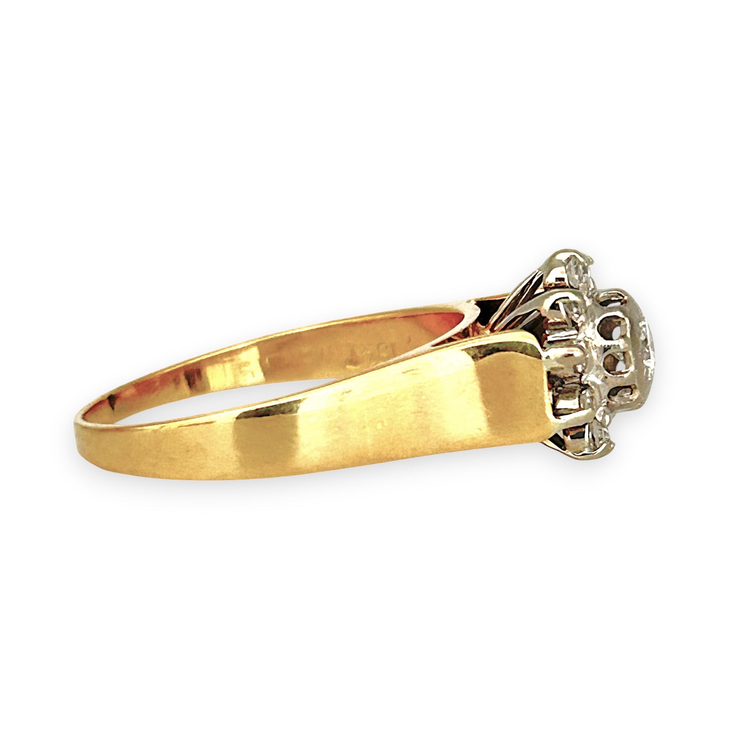 GOLD DEAL | FLASH SALE 18ct (18K) Gold Luxurious Diamond 0.29ct Cluster Ring Valuation $2,990