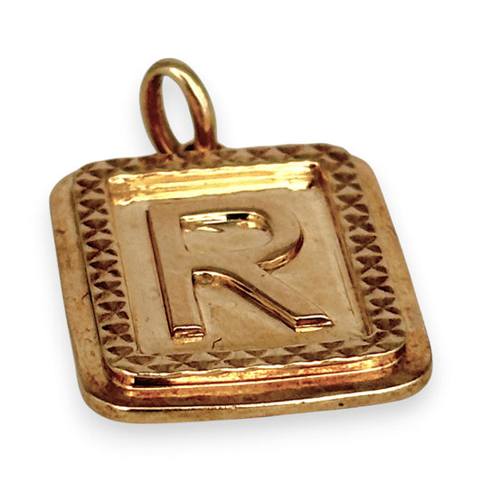 NZGD | 9ct Gold Radiant Initial “R” Pendant