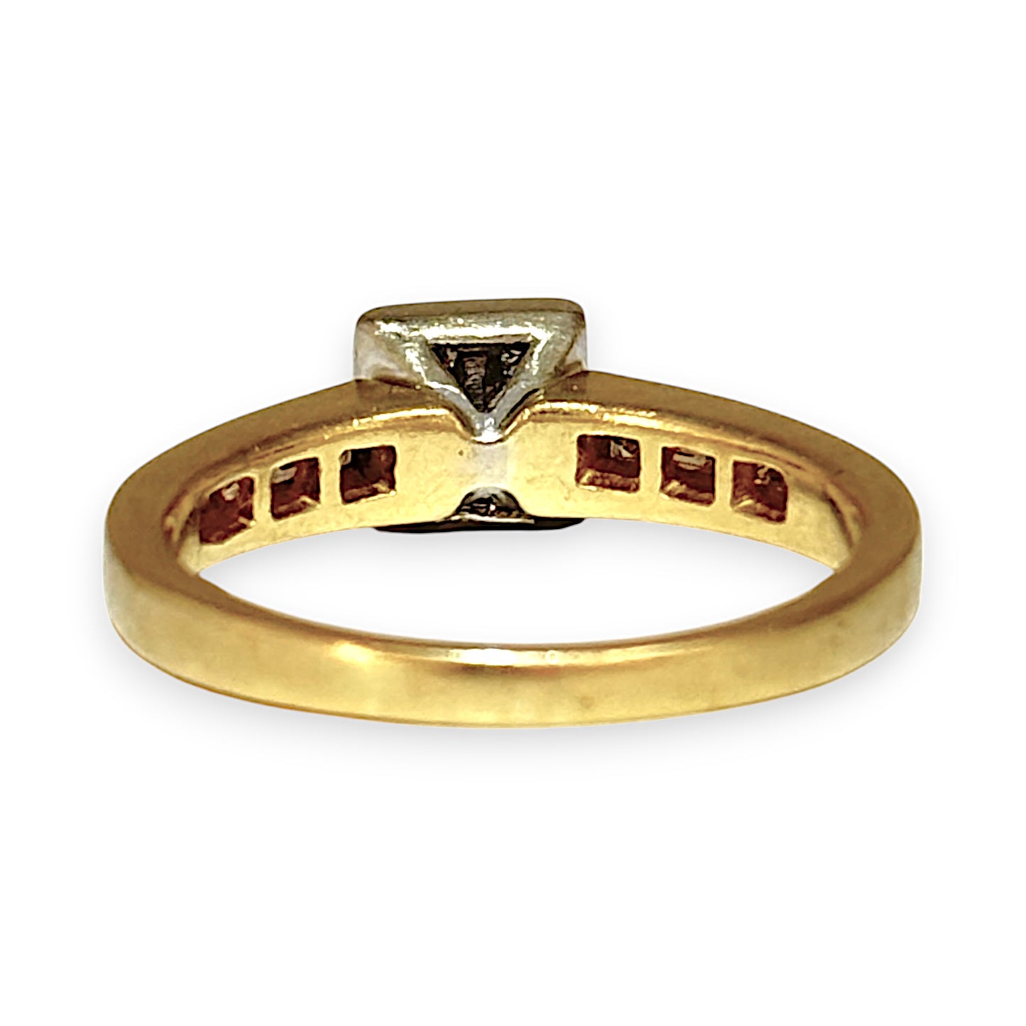 GOLD DEAL | 18ct (18K) Y/W Gold Princess Cut Diamond Ring. Valuation $3,750