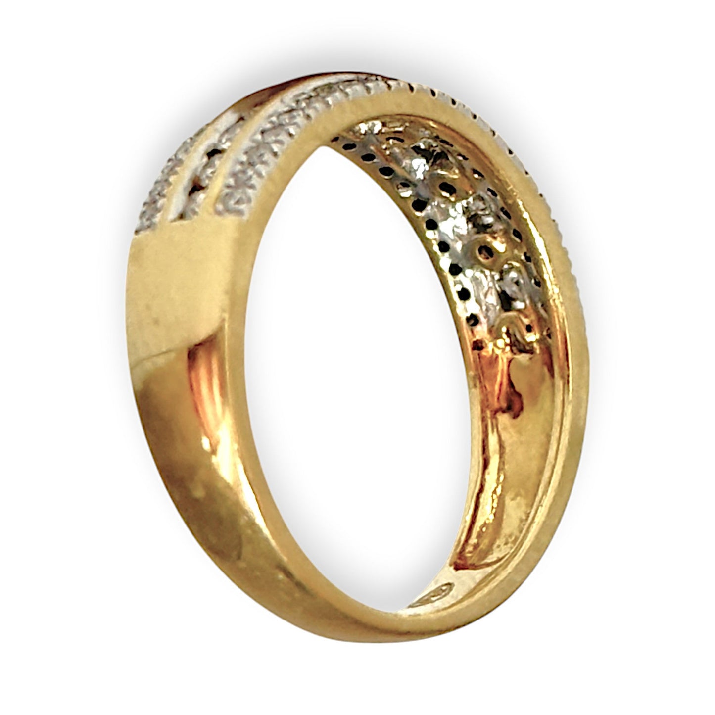 GOLD DEAL | 18ct (18K) Gold 3 Channel 0.50ct Diamond Set Ring Valuation $4,050