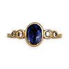 GOLD DEAL | 18ct (18K) Gold Blue Sapphire & Diamond Hand Made Ring Size K