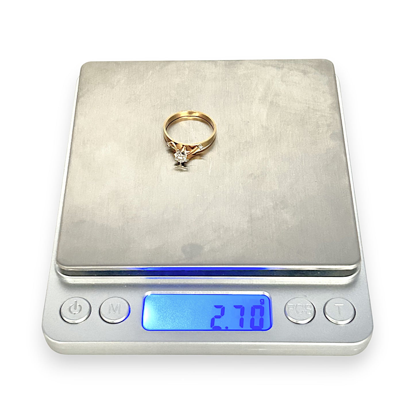 GOLD DEAL | 18ct (18K) Gold & Diamond Dress Ring Size O