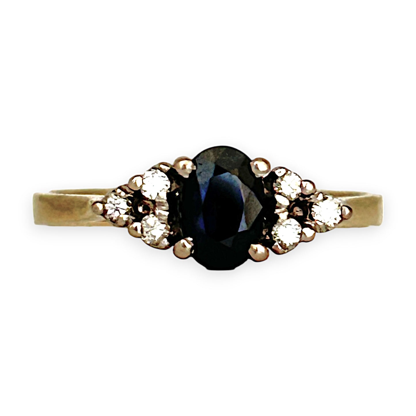 GOLD DEAL | 18K Y/W Gold Sapphire & Diamond, 7 Stone Ring Size M