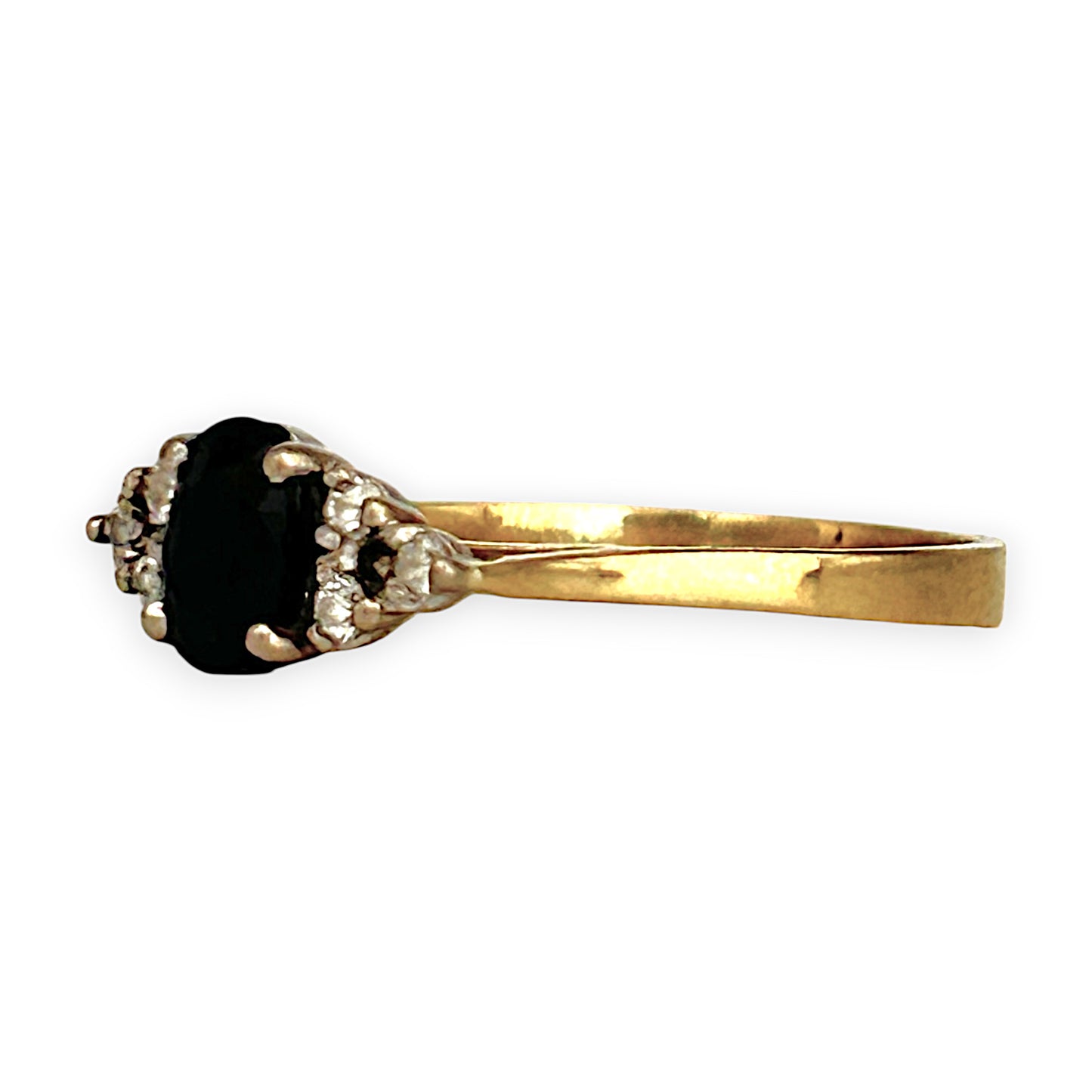 GOLD DEAL | 18K Y/W Gold Sapphire & Diamond, 7 Stone Ring Size M