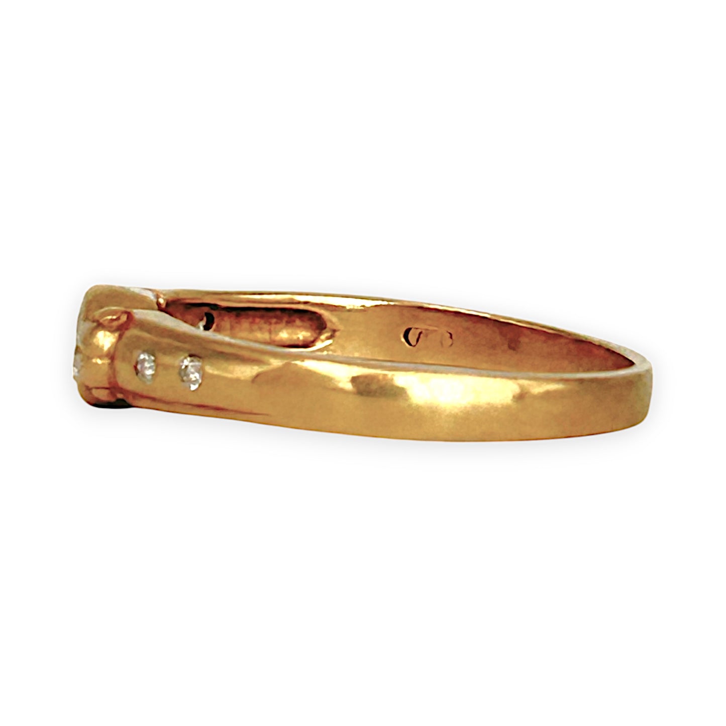GOLD DEAL | 18ct (18K) Gold Set Of 5 Dazzling Diamond Ring Size Q