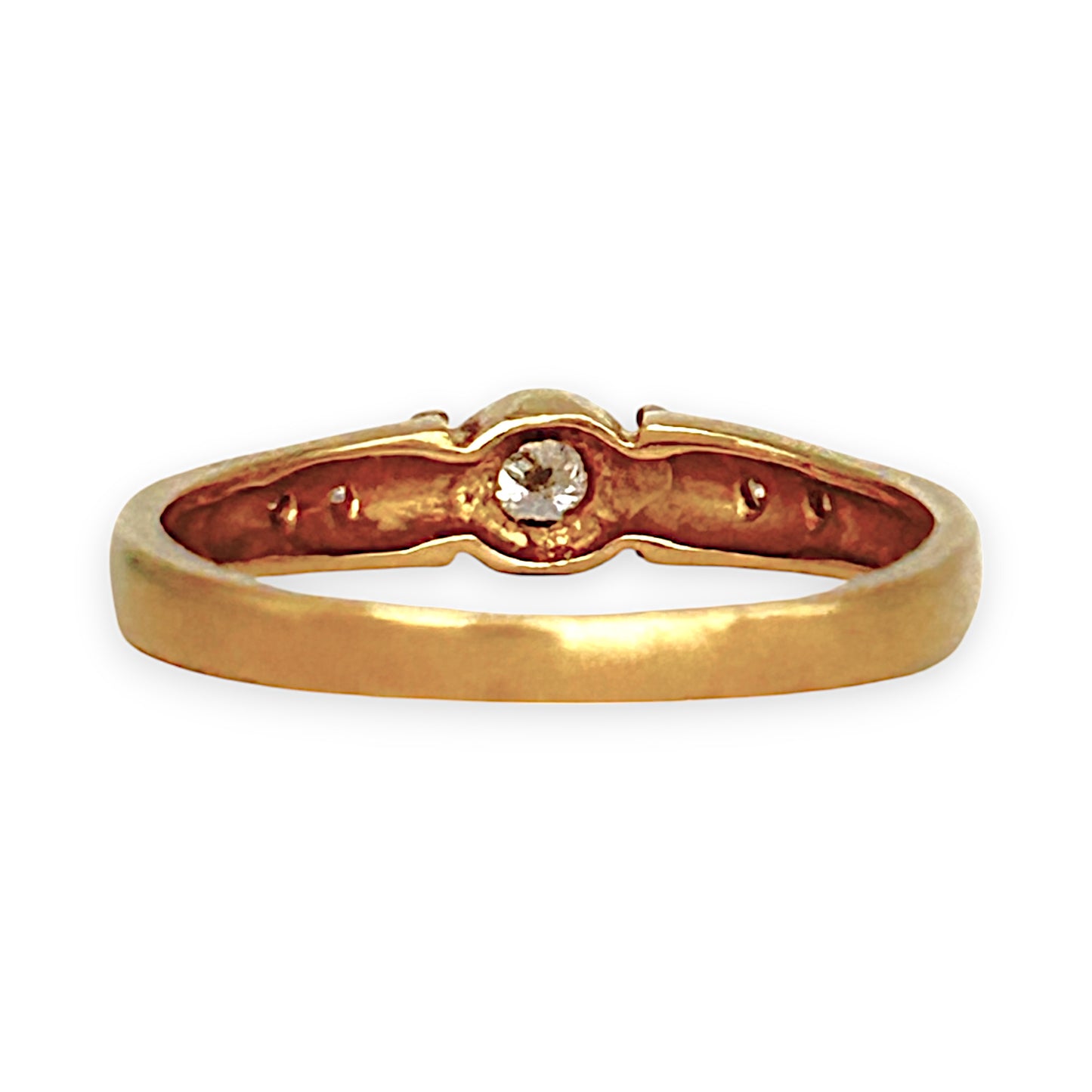 GOLD DEAL | 18ct (18K) Gold Set Of 5 Dazzling Diamond Ring Size Q