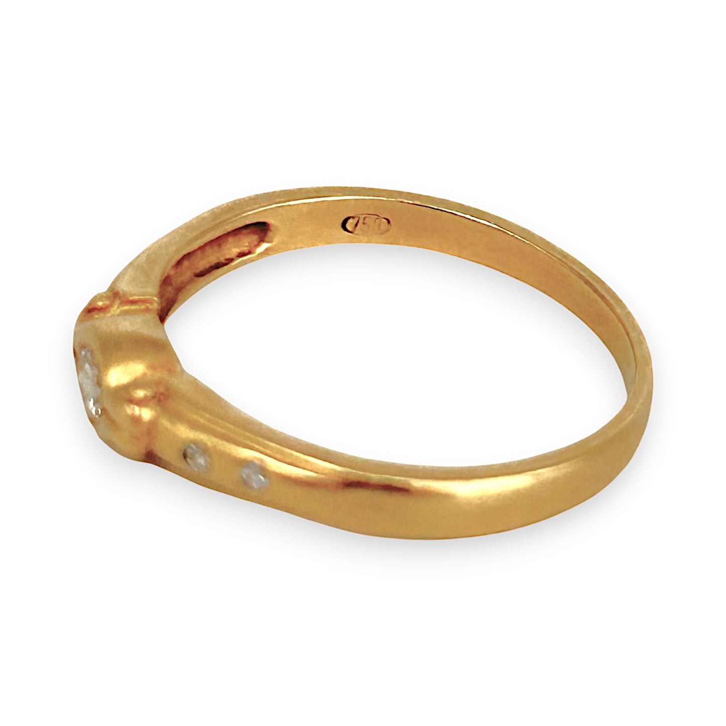 GOLD DEAL | 18ct (18K) Gold Set Of 5 Dazzling Diamond Ring Size Q