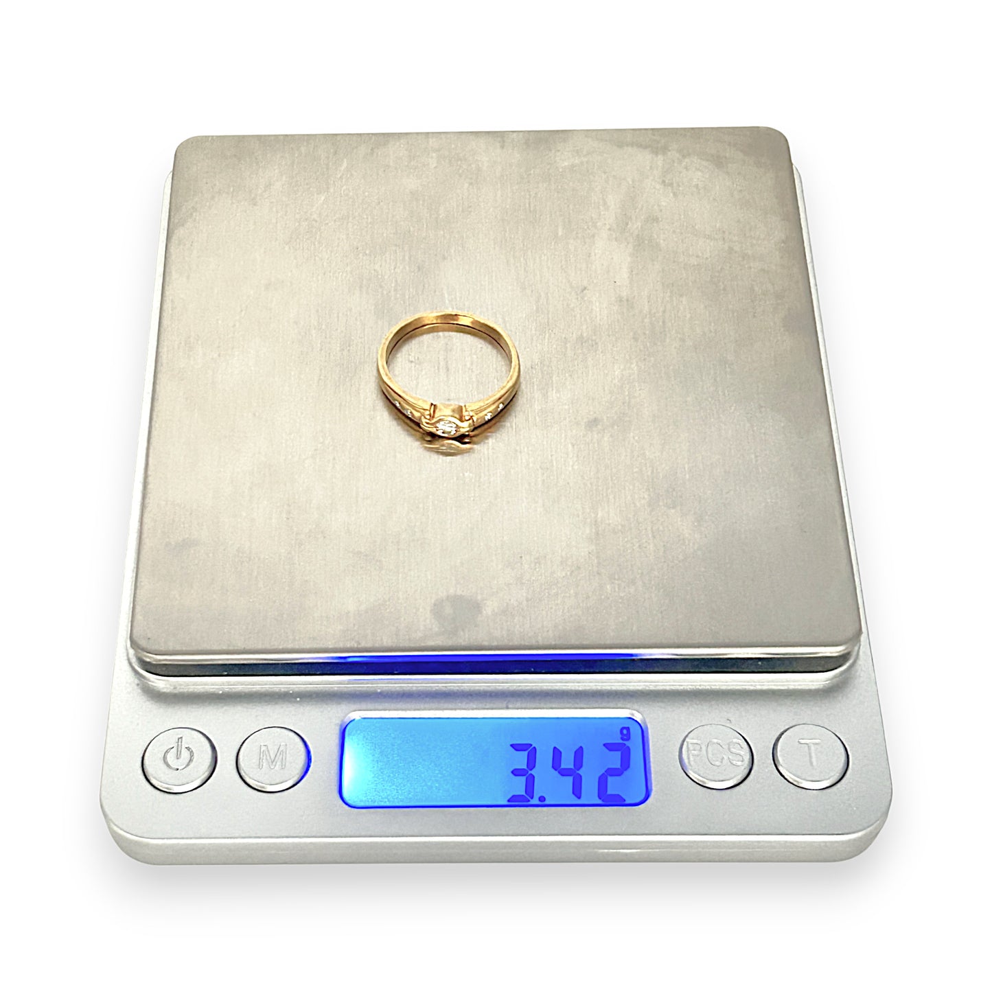 GOLD DEAL | 18ct (18K) Gold Set Of 5 Dazzling Diamond Ring Size Q