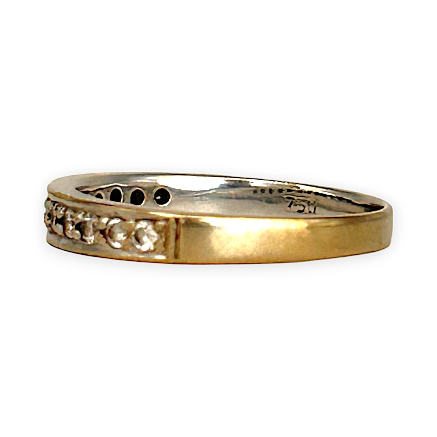 GOLD DEAL | 18ct (18K) Y/W Gold Diamond Band Size L