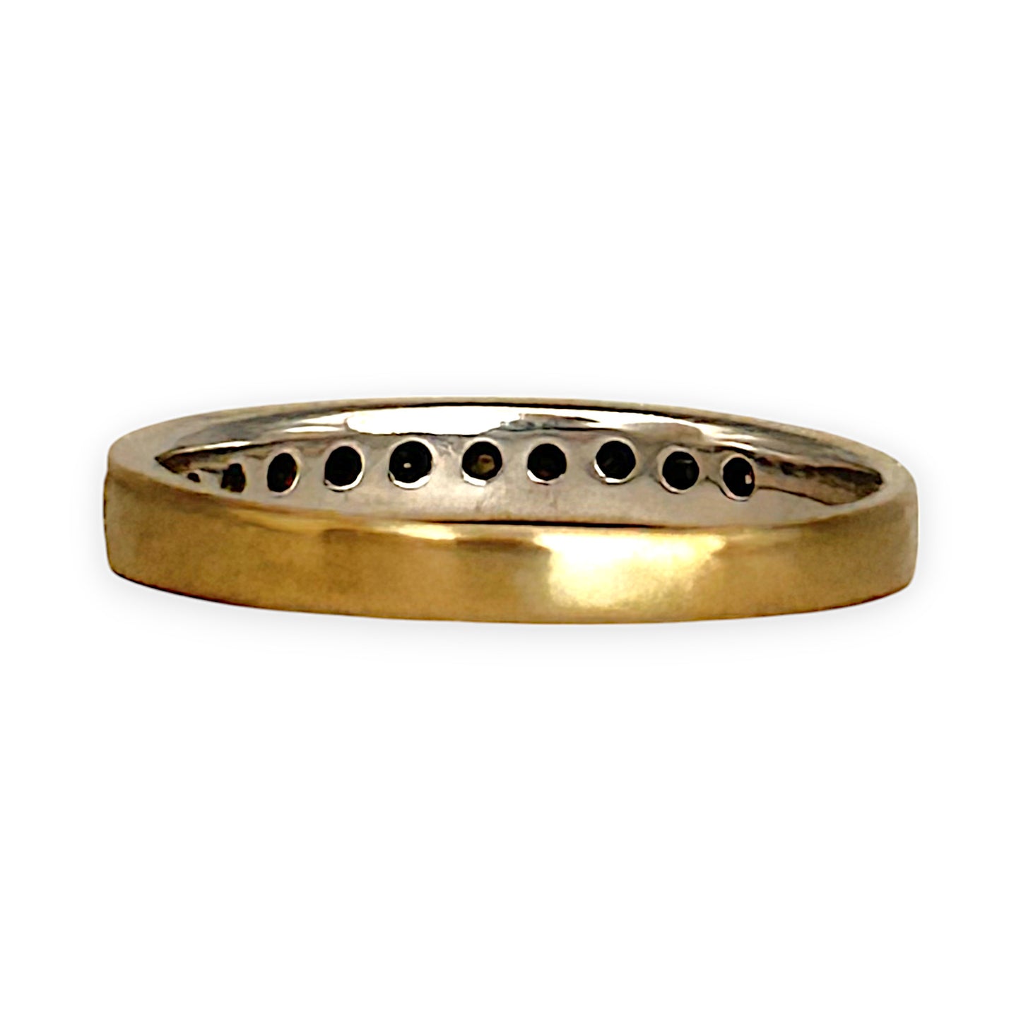 GOLD DEAL | 18ct (18K) Y/W Gold Diamond Band Size L