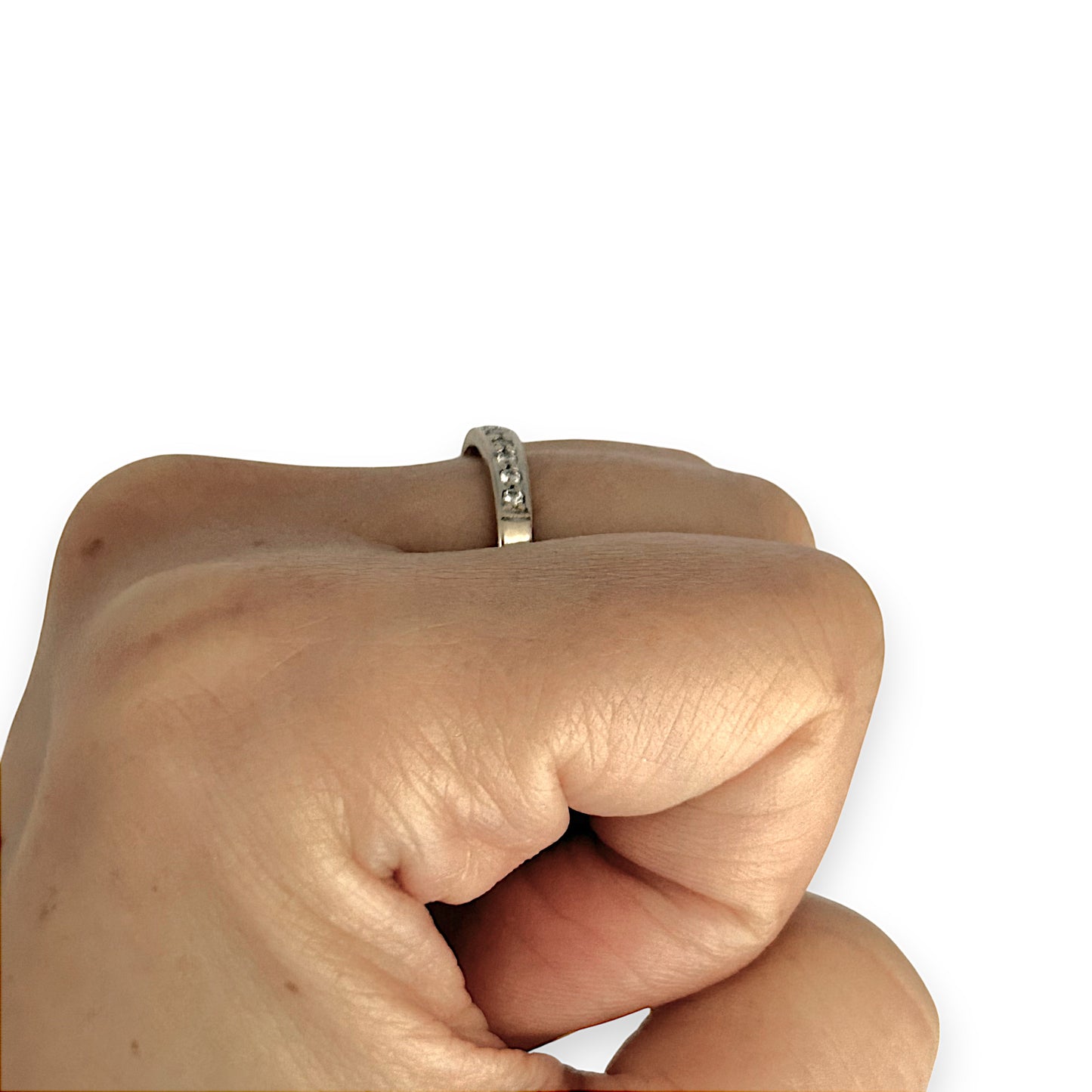 GOLD DEAL | 18ct (18K) Y/W Gold Diamond Band Size L