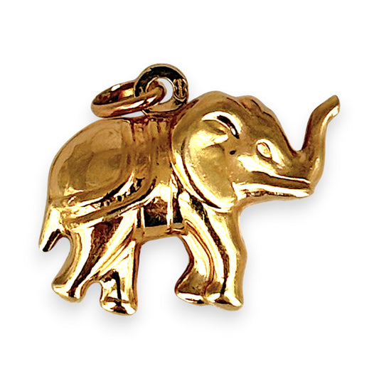 XMAS DEAL | 9kt Gold Tuscan Elephant Pendant / Charm