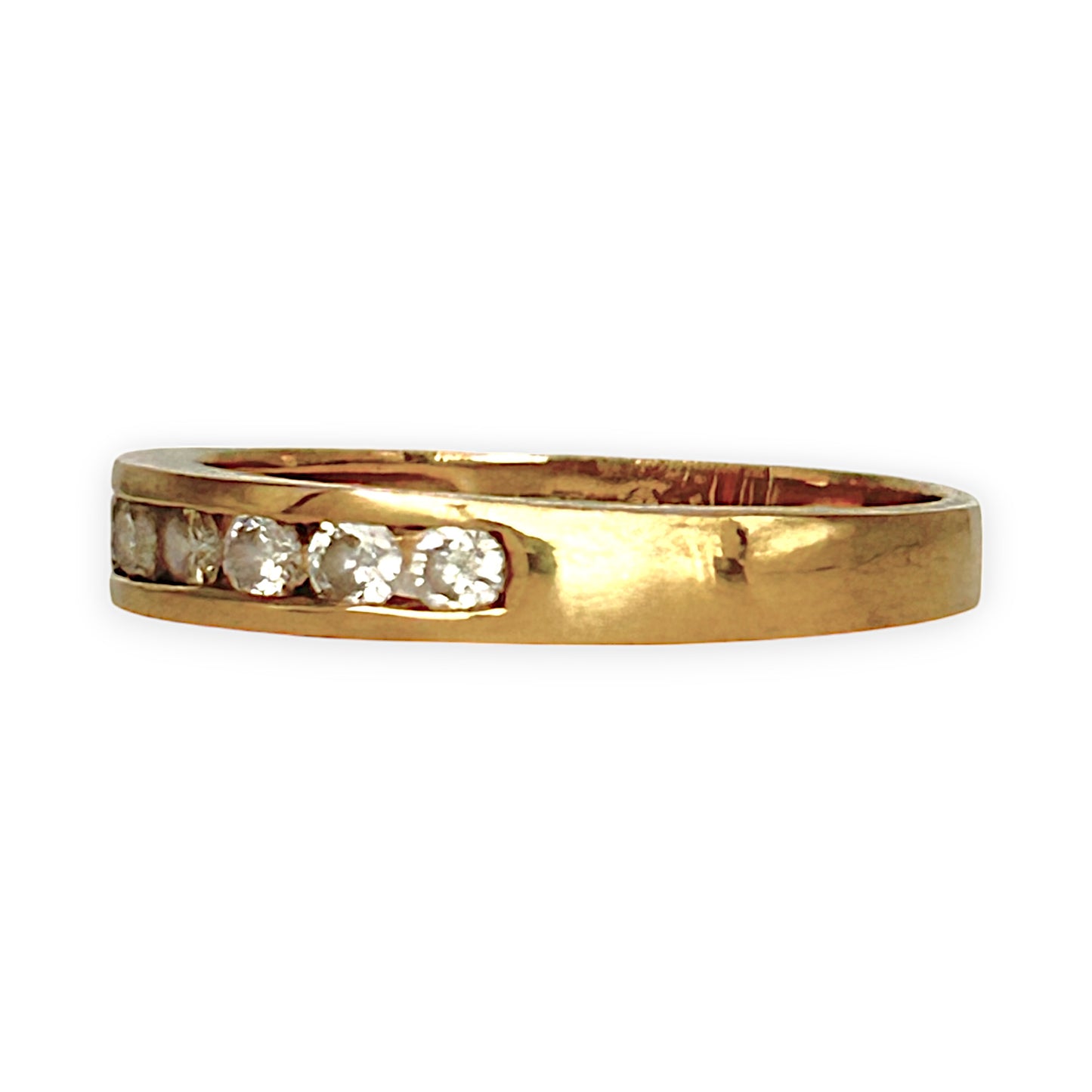 GOLD DEAL | 18ct (18K) Gold Diamond TDW 0.21ct Band Size M