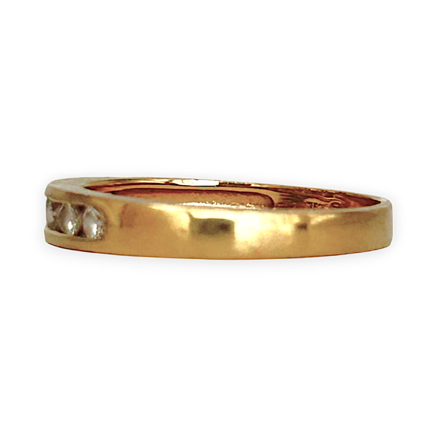 GOLD DEAL | 18ct (18K) Gold Diamond TDW 0.21ct Band Size M