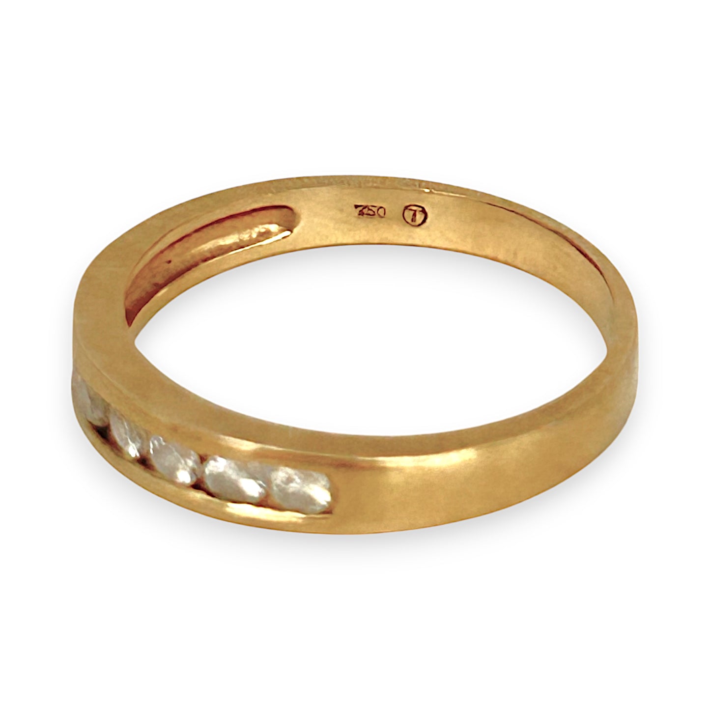 GOLD DEAL | 18ct (18K) Gold Diamond TDW 0.21ct Band Size M