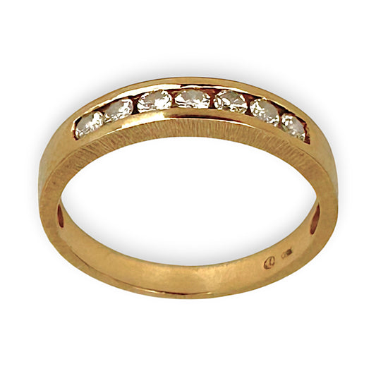 GOLD DEAL | 18ct (18K) Gold Diamond TDW 0.21ct Band Size M