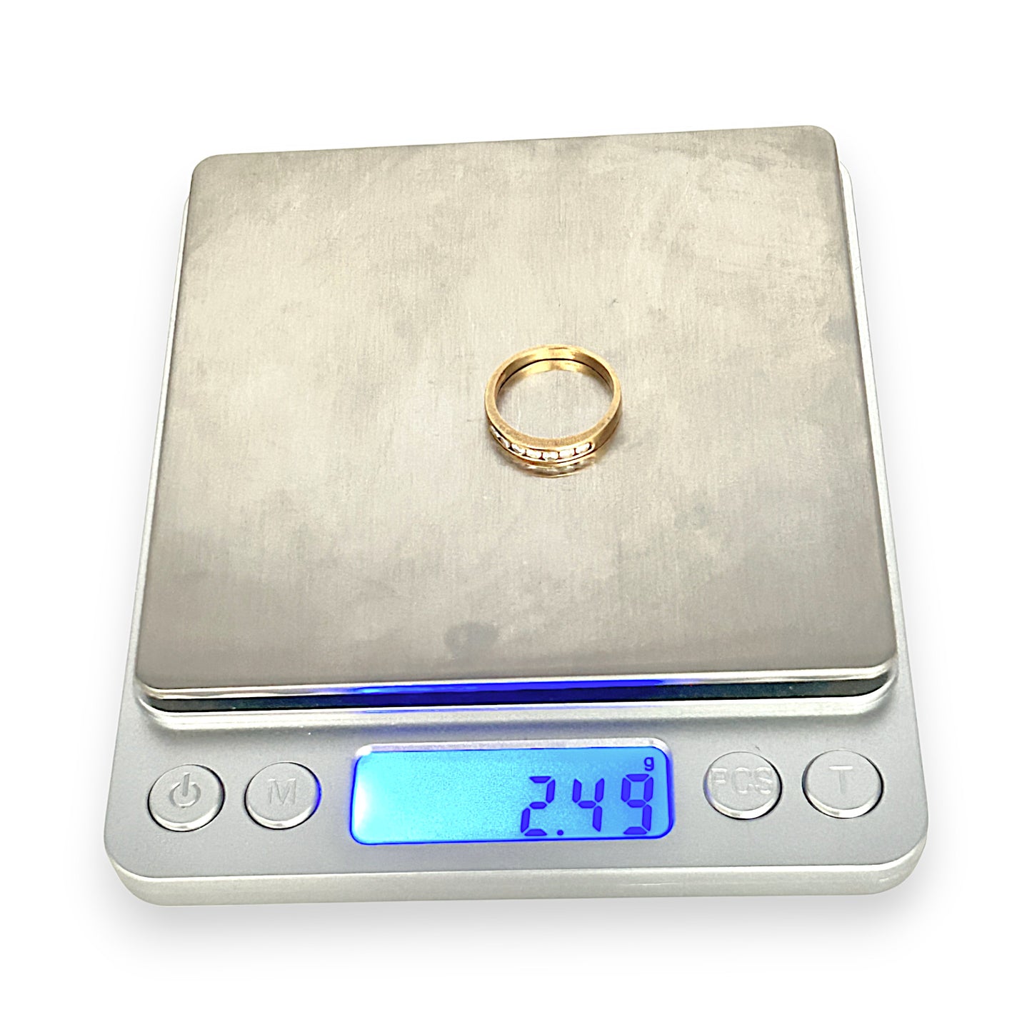 GOLD DEAL | 18ct (18K) Gold Diamond TDW 0.21ct Band Size M