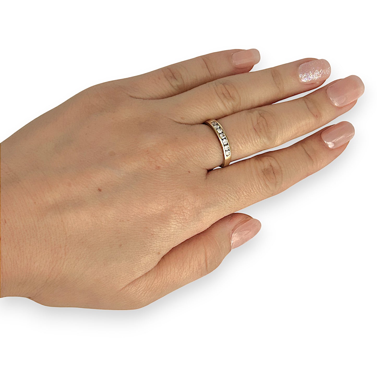 GOLD DEAL | 18ct (18K) Gold Diamond TDW 0.21ct Band Size M
