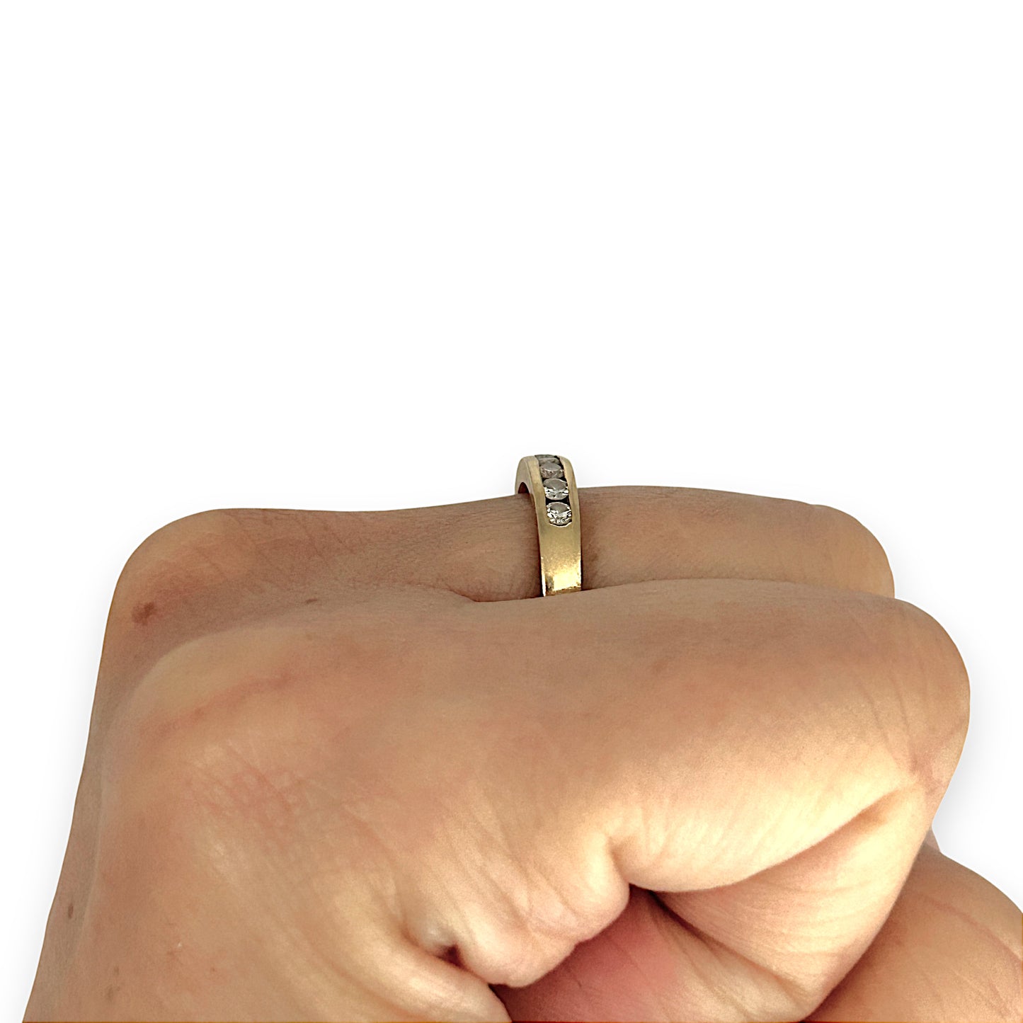 GOLD DEAL | 18ct (18K) Gold Diamond TDW 0.21ct Band Size M