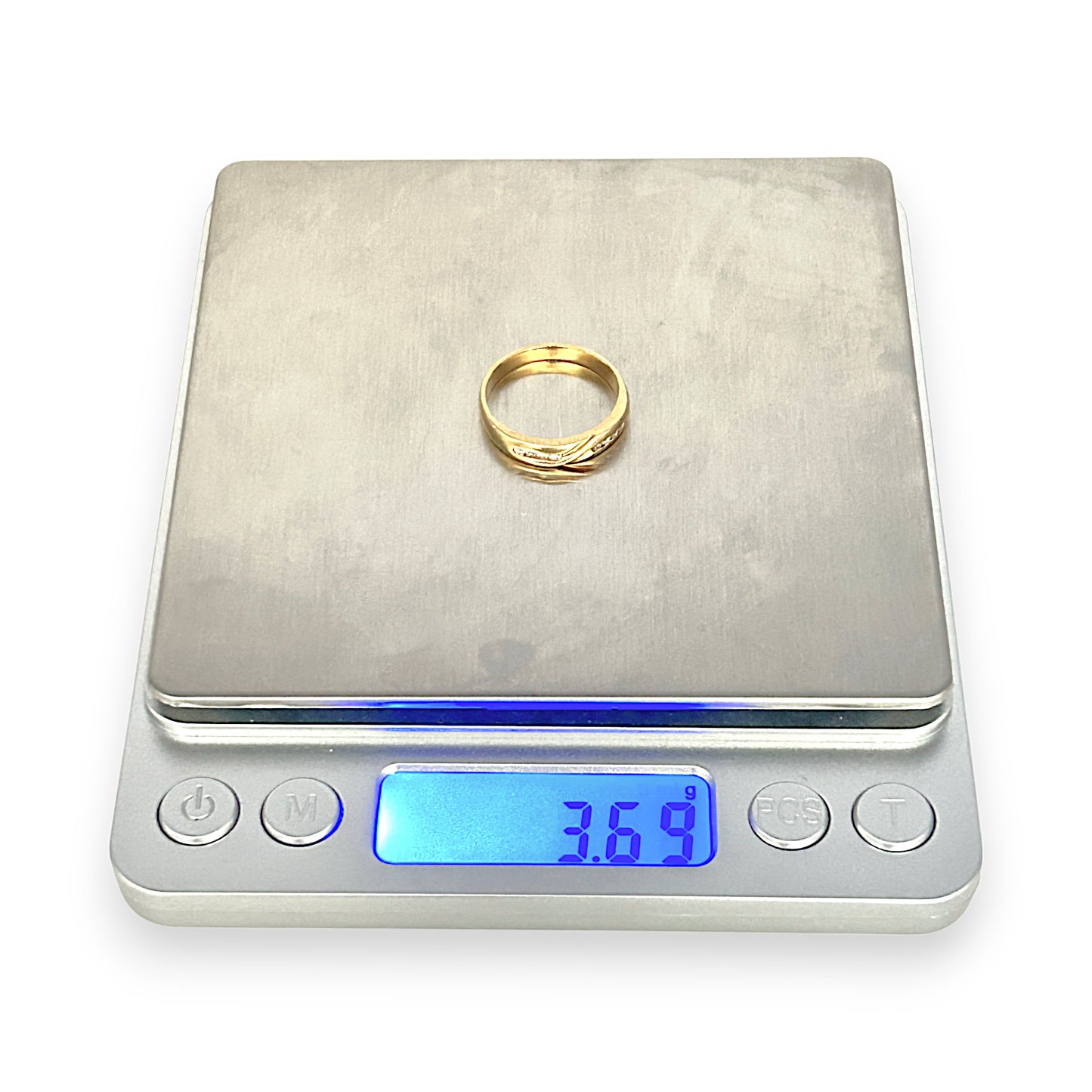 GOLD DEAL | 18ct (18K) Gold Crossover Diamond Ring Size O1/2