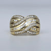 GOLD DEAL | 9kt Gold Refurbished Diamond Wave Ring Valuation $2,800